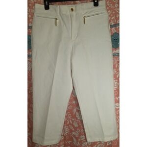 Lauren Jean Co. Ralph Lauren Polo Women's Barbados White Capri Pants Size 8